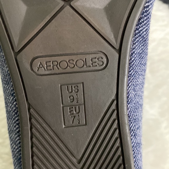Aerosoles Women's Spearmint Ballet Flat denim with ankle elastic strap. Size 9.5 - Picture 8 of 8
